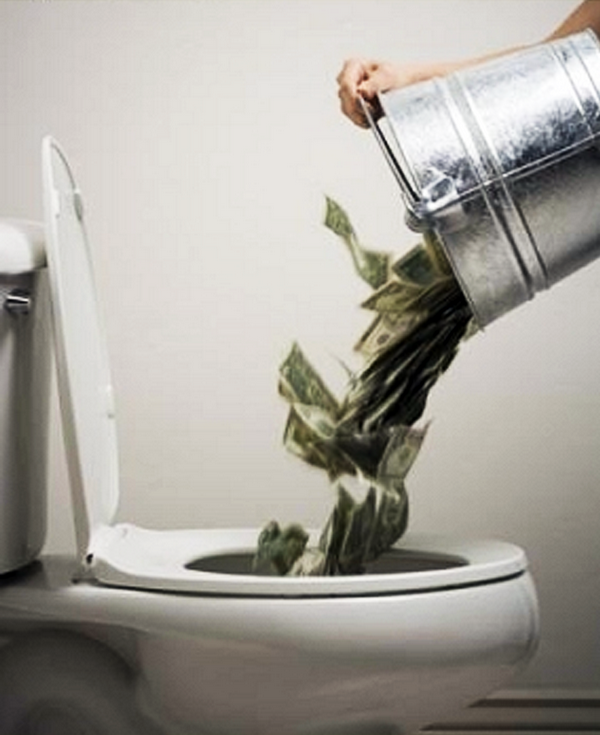 Resultado de imagen de tirar el dinero