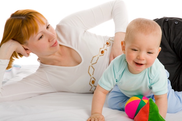 woman with baby
